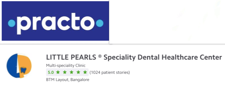 Reviews from the web - Practo verified feedbacks for Little Pearls Specialisty Dental Healthcare Center